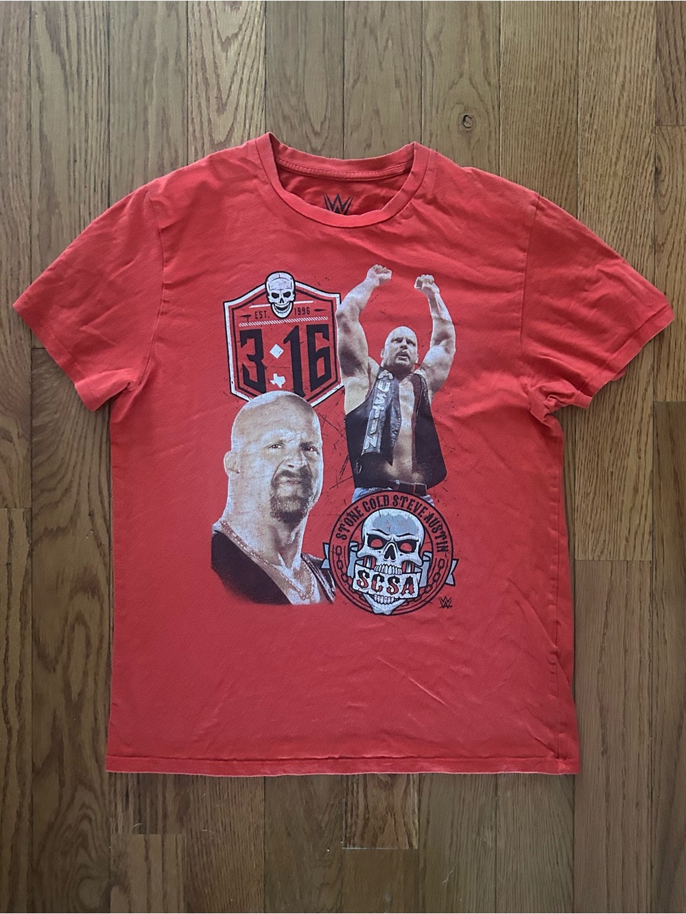 Stone Cold Steve Austin SCSA WWE T-Shirt Size Medium